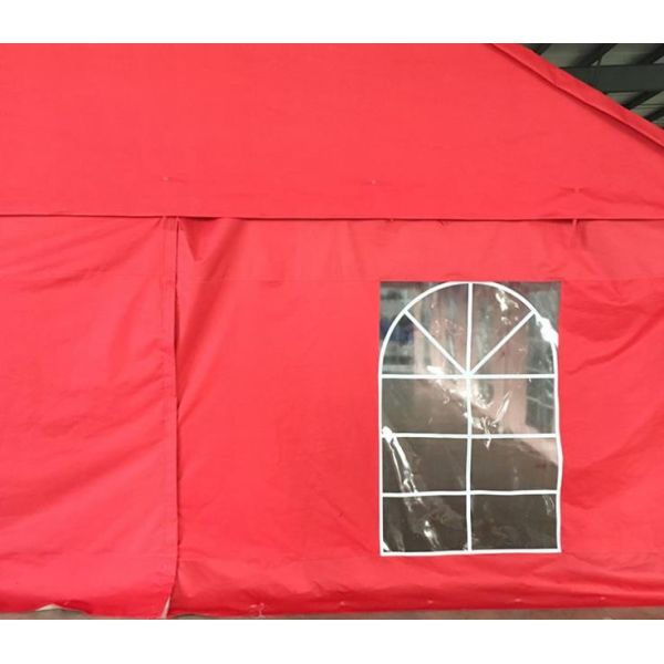 Outdoor Activities Red Event Party Tent PE Tarpaulin Material With Windows