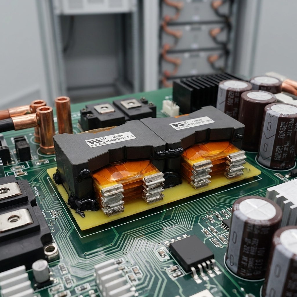 1.5kW Low Loss PQ5033 High Frequency Power Frequency Transformer For EV Charger OBC