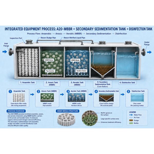 Fully Buried Integrated Wastewater Treatment Equipment Professional Solution for Car Washing Wastewater Recycle System