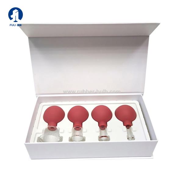 4 copos da sução do vácuo dos PCes 15/25/35/55mm fazem massagens copos colocando de Hijama para cuidados médicos fazem massagens colocar