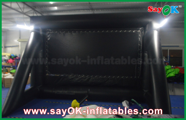 Ткань Оксфорда киноэкрана репроектора раздувного большого экрана на открытом воздухе черно-белая раздувная