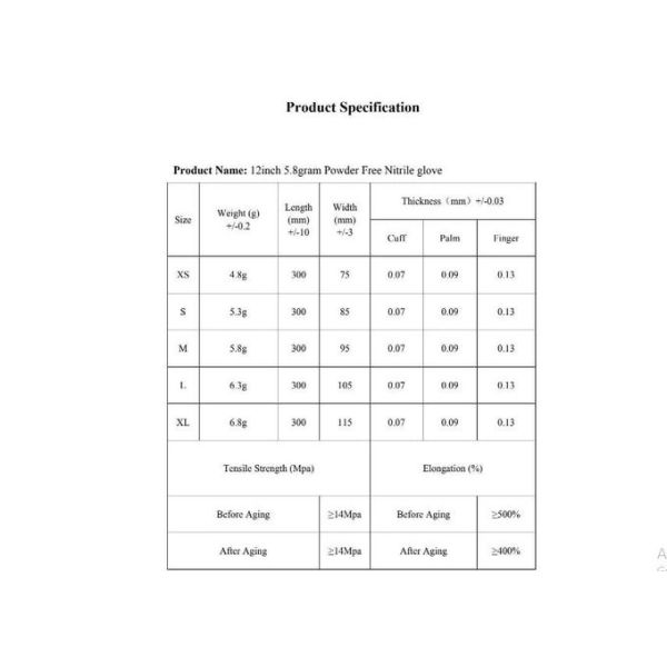 Перчатки СЛ свободного латекса порошка резины нитрила устранимые медицинские