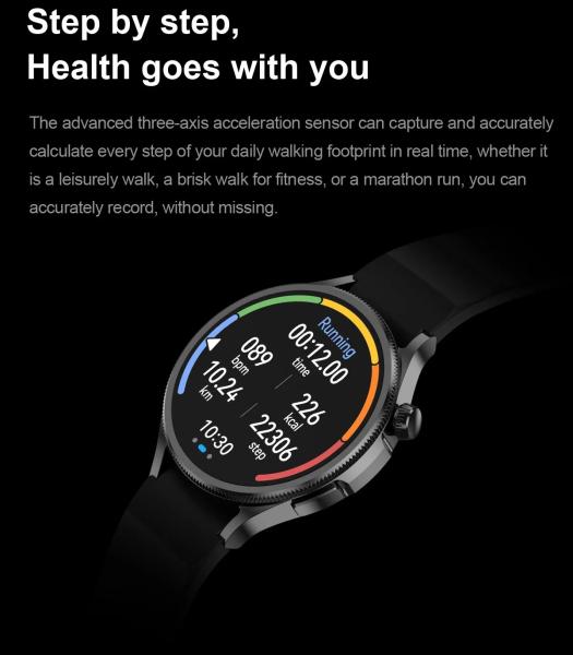 Dynamic Double Straps Outdoorsman Smart Watch 1.5 Round With Earbuds Rose Gold