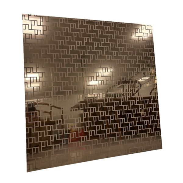 Placas de acero inoxidable grabadas diseñadas a medida, anticorrosión, para decoración de muebles