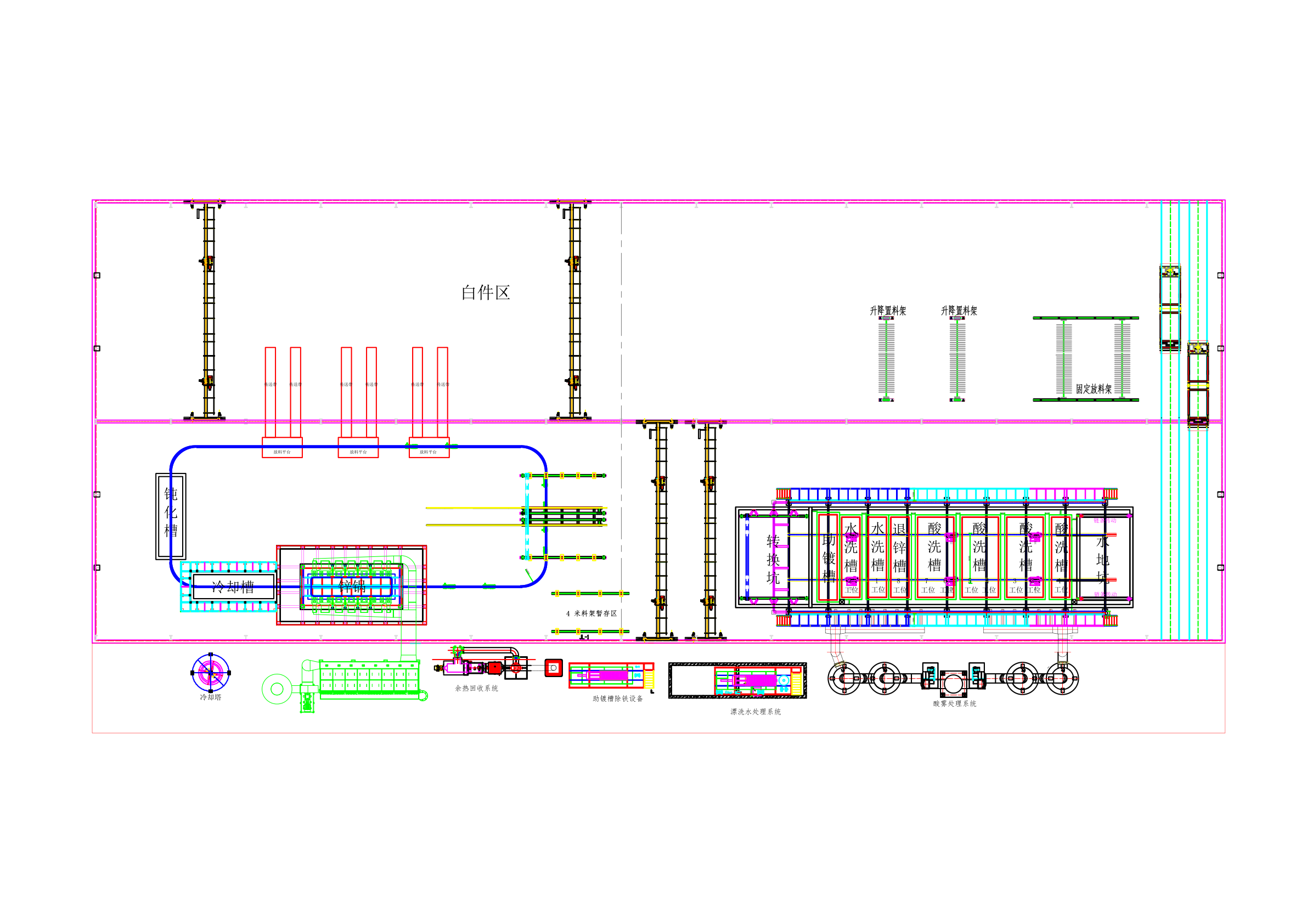 Circle Type Professional Hot Dip Galvanizing Equipment For Galvanizing Steel Parts