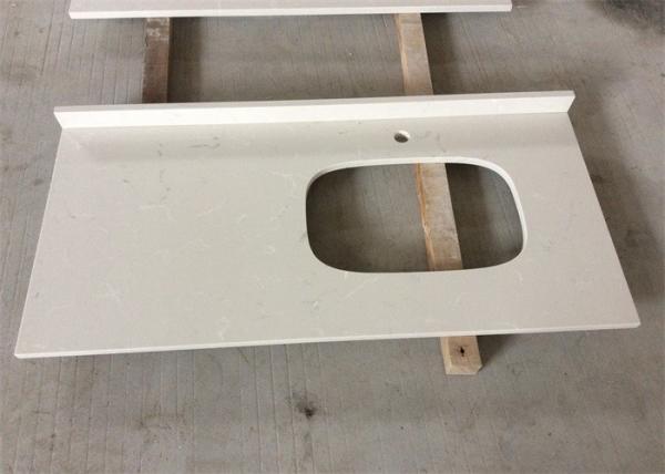 Marble Looking Quartz Stone Engineered Vanity Tops Bathroom Use Color Consistency