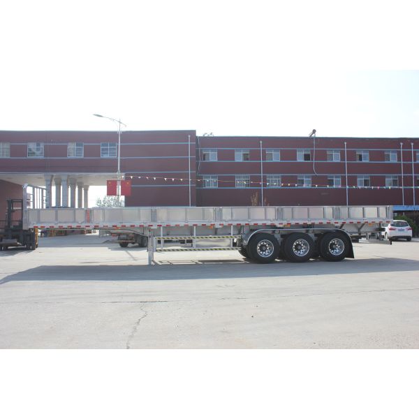 4 оси 40-60 тонн падающей боковой стены ограждения полуприцеп для транспортировки песка