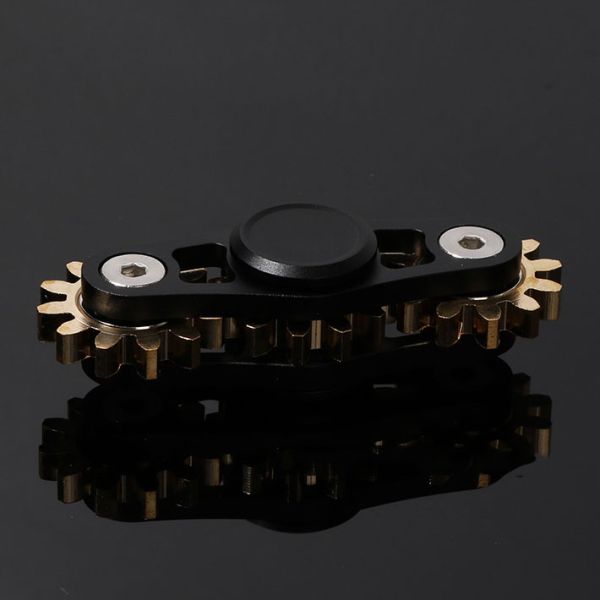 Metal Fingertip Gyroscope Gear Linkage Pure Copper Gyroscope for Adult Decompression