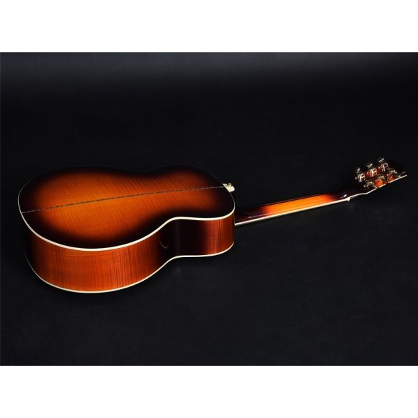 Customized 43 Inch size solid wood acoustic guitar flamed maple back side rosewood fingerboard