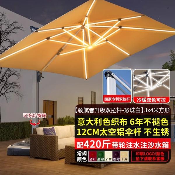 Outdoor Patio Umbrella Large Garden Sunshade For Terrace Balcony Courtyard And Open Spaces Roman Style