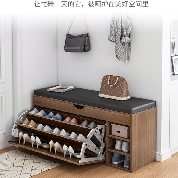 Customized Wooden Shoe Organizer for Retail Shop Standing Storage and Display
