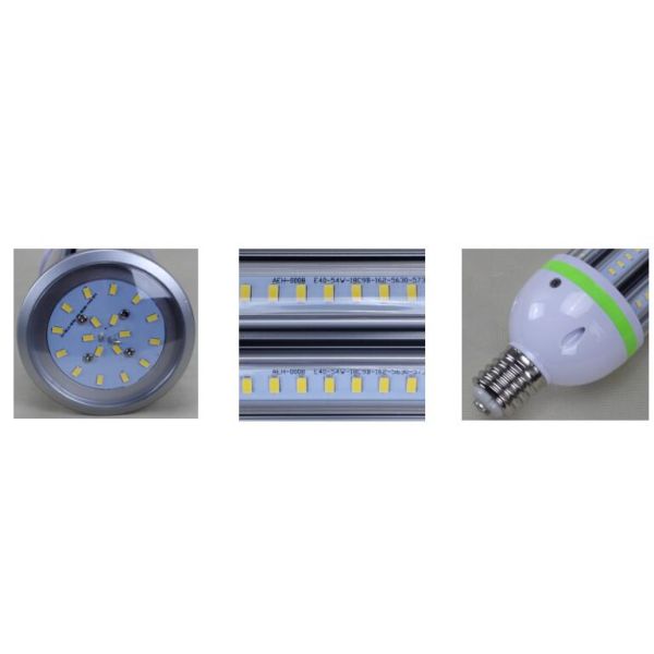 E40 Base Led Corn Bulb 120W 6000K 2835 SMD Epistar Chip 360 Degree Beam Angle Double Fans