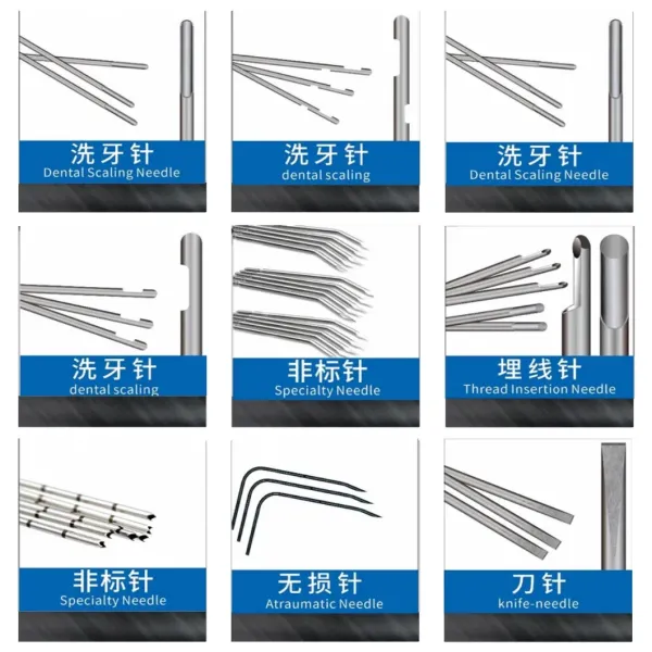Aiguilles de nettoyage dentaire en acier inoxydable de qualité supérieure pour les traitements de beauté