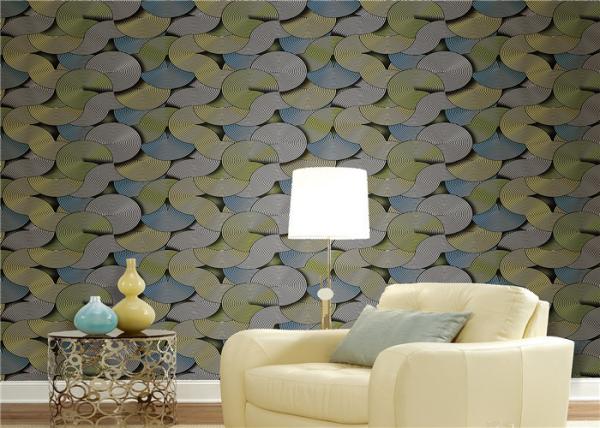 Anti - Static PVC Vinyl Wallpaper Strippable Match For Restaurant Background