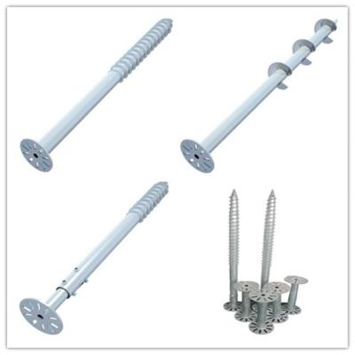 Durable Solar Ground Screws , Solar Panel Metal Ground Screw Flange Plate Steel Material