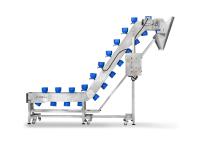 SUS304 1.5m3/h 0.8L PP Bowl Meat Elevator Conveyor