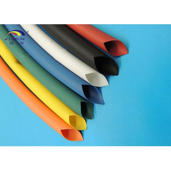 RoHS Flexo Colored Polyolefin Heat Shrink Tubing / Heat Shrink Tube Blue Green Orange
