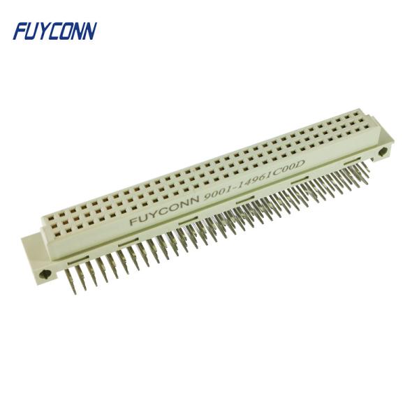 Conector fêmea do PWB do ângulo direito do RUÍDO 41612 das fileiras 96Pin do conector 3 de Eurocard