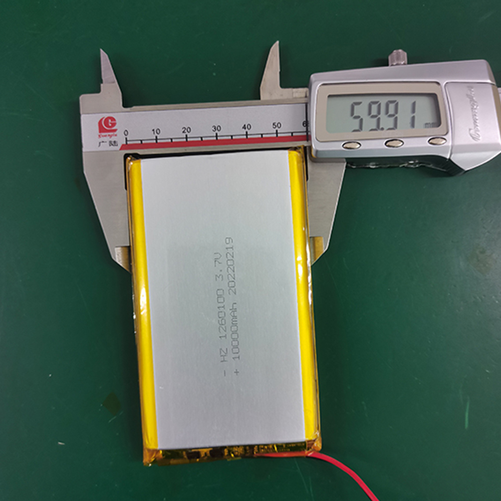 10000mAh 3.7V Li Polymer Battery 1260100 Rechargeable Lithium Ion Battery Cell