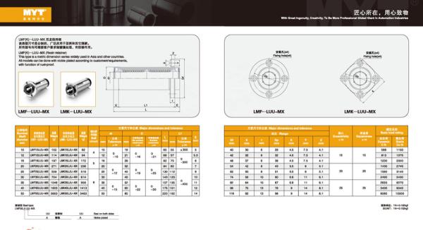MYT Precision LM Series LINEAR Linear Motion Bearing for CNC Machine Maintenance Free 25mm