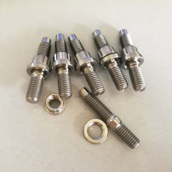 Experiencia de rendimiento mejorado del motor con acabado natural de titanio Turbo a kit de manifold M8 M10 y estándar DIN