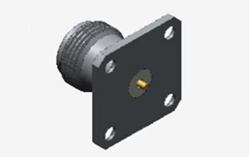 High Performance N Type Female RF Coaxial Connector with Microstrip