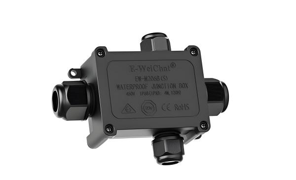 Boîte de jonction imperméable à l'eau de type 1in3Out, boîtier de glande de câble pour les connexions de données électriques