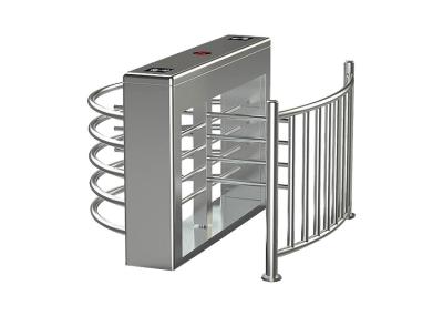 SUS304 DC24V 450mm Arm Waist High Turnstile Metal Wings LED Indicator