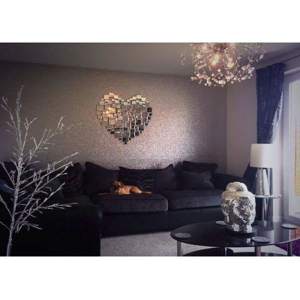 3 Chunky Glitter Wall Fabric , Glitter Material Wallpaper Shiny Stereoscopic