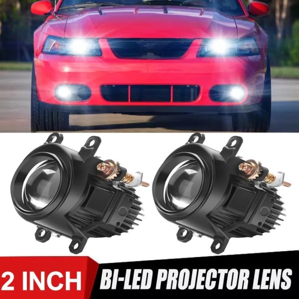 Dual Function 2.0 Inch LED Fog Lamps 48W Laser Focused Beam 5000LM