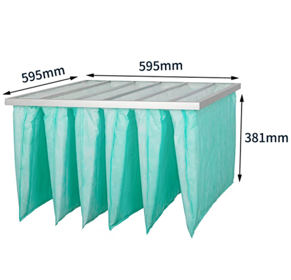 F5-F9 Premium Cleanroom Synthetic Pocket Air Filter with Aluminum Frame and Customizable Size for FFU Replacement