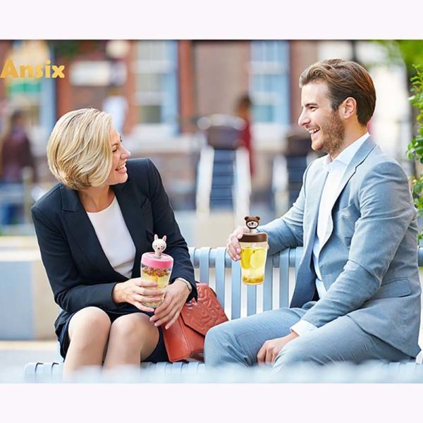 OEM Cute Cartoon Childrens Straw Water Bottle Dust Proof Design