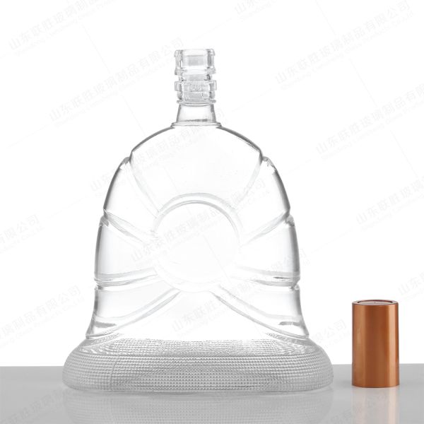 500ml 700ml 750ml Fishtail Shape Transparent Whiskey Gin Glass Bottle for Beverage