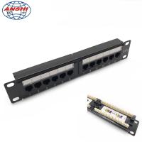 1U 10 pouces 12 ports CAT5E CAT6 UTP panneau de brassage de montage en rack 110 type IDC