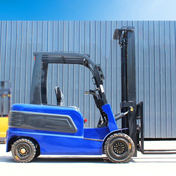 4 Wheel Electric Forklift Truck Large Wheel Forklift Full Electric Pallet With Four Big Tyres