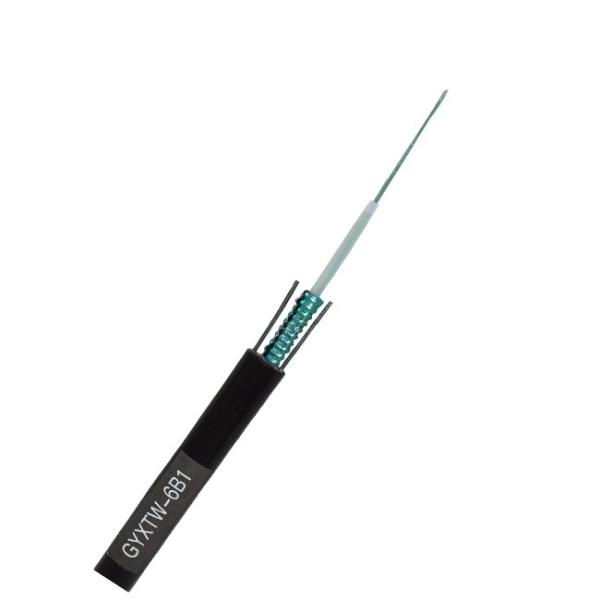 HDPE GYXTW Central Tube Aerial Cable 6core SM Steel Wire