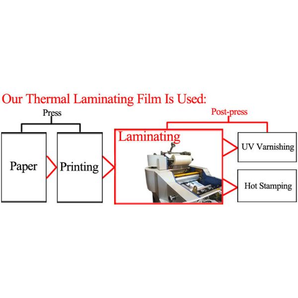 20 Micron Matte Lamination Roll , Soft Matte Plastic Film 381mm*2000m 445mm*3000m