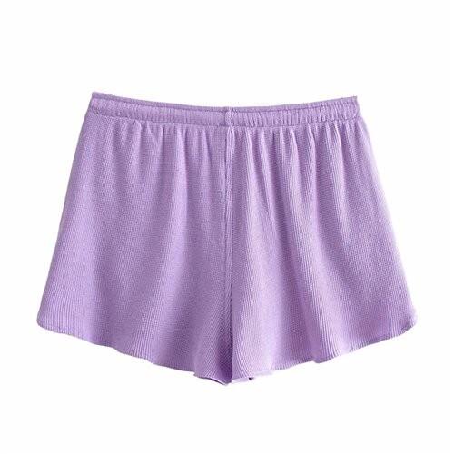 OEM maufactory  Summer Home Casual Wide Leg Pants Female BM Thread Elastic Loose Waist Sports Shorts