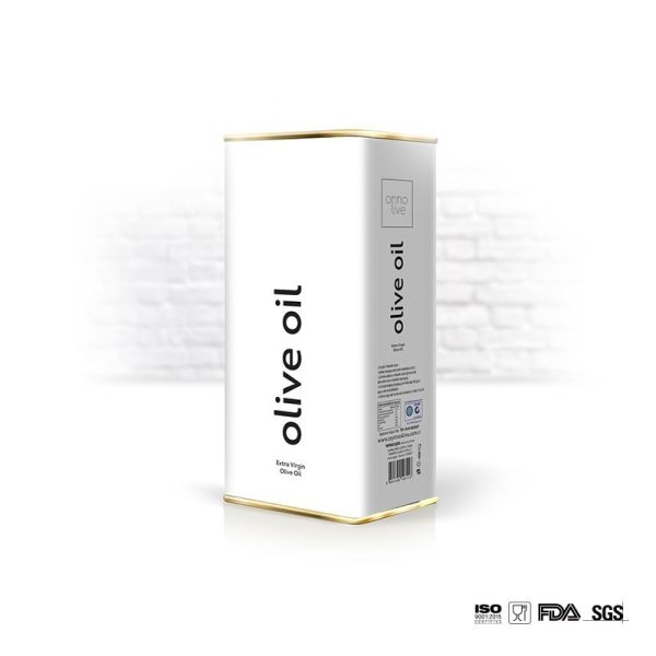 DADI 5L Food Oil Can 5000ml Square Empty Olive Oil Can Rectangle Shape Tinplate Material for Food Industrial