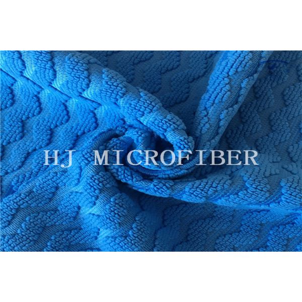 Blue Color Jacquard Big Pearl Fabric Microfiber Cleaning Cloth For Towel And Home Textile