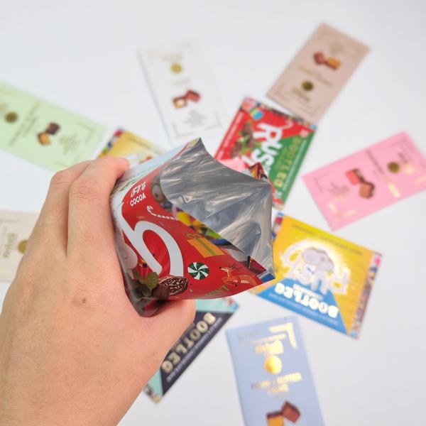  Edible  Aluminum Foil Sachet Back Seal Small Plastic Mylar Oat Chocolate Energy Bar Cookie Snack Candy Packaging Bag