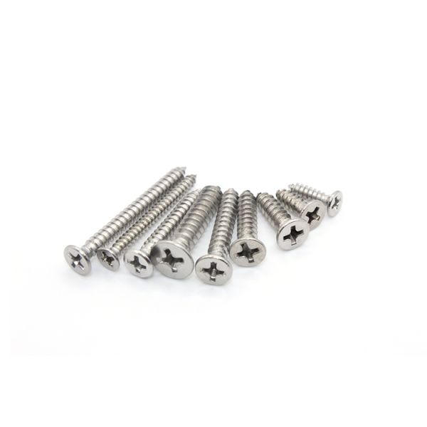 Sample Stainless Steel Cross Countersunk Flat Head Self Tapping Screws DIN 7982 Fasteners
