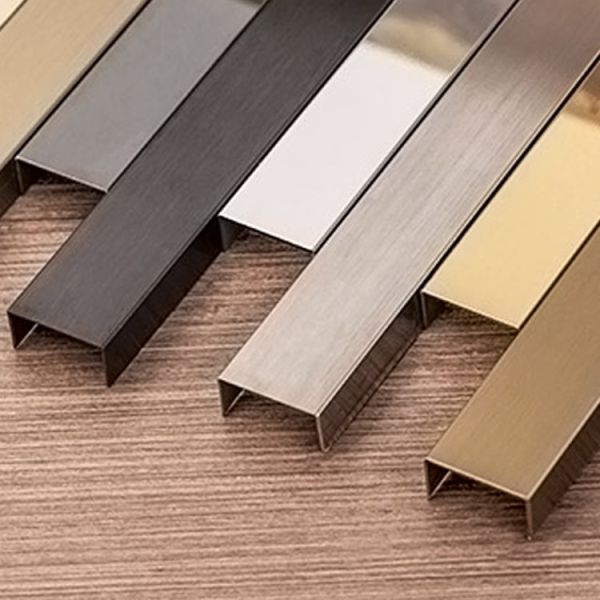 AISI 8K Stainless Steel U Profile L Shaped JIS Ceramic Tile Trim For Wall Decoration