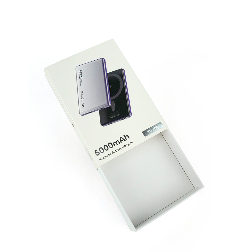 Напечатанный на заказ Power Bank Картонный бумажный ящик Сдвижной ящик Подарочный ящик Для электронного упаковки