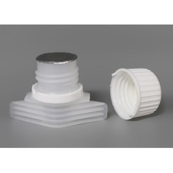 El plástico de la categoría alimenticia de la prueba PE del escape vierte los casquillos del canalón con el trazador de líneas de sello para los bolsos líquidos