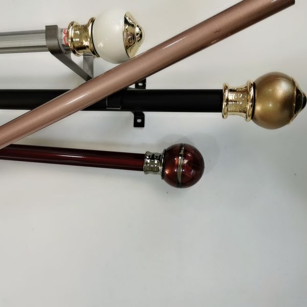 Window 6.3m 22 Inch Polished Chrome Curtain Pole