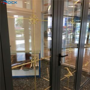 Golden 5*8 georgian glazing bars with flower decoration for glass door