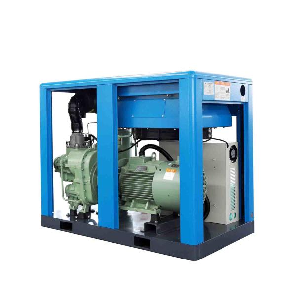 IP55 Direct Drive Two Stage Screw Air Compressor PLC Control Air / Water Cooling