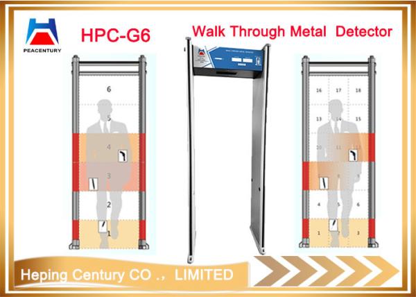Cheap 6 zone door frame walk through metal detector