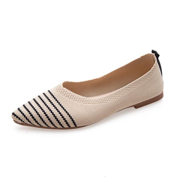 Knitted Pointed Flat Bottomed Daily All Match Women'S Loafers Lady Shoes Women Flats Shoes